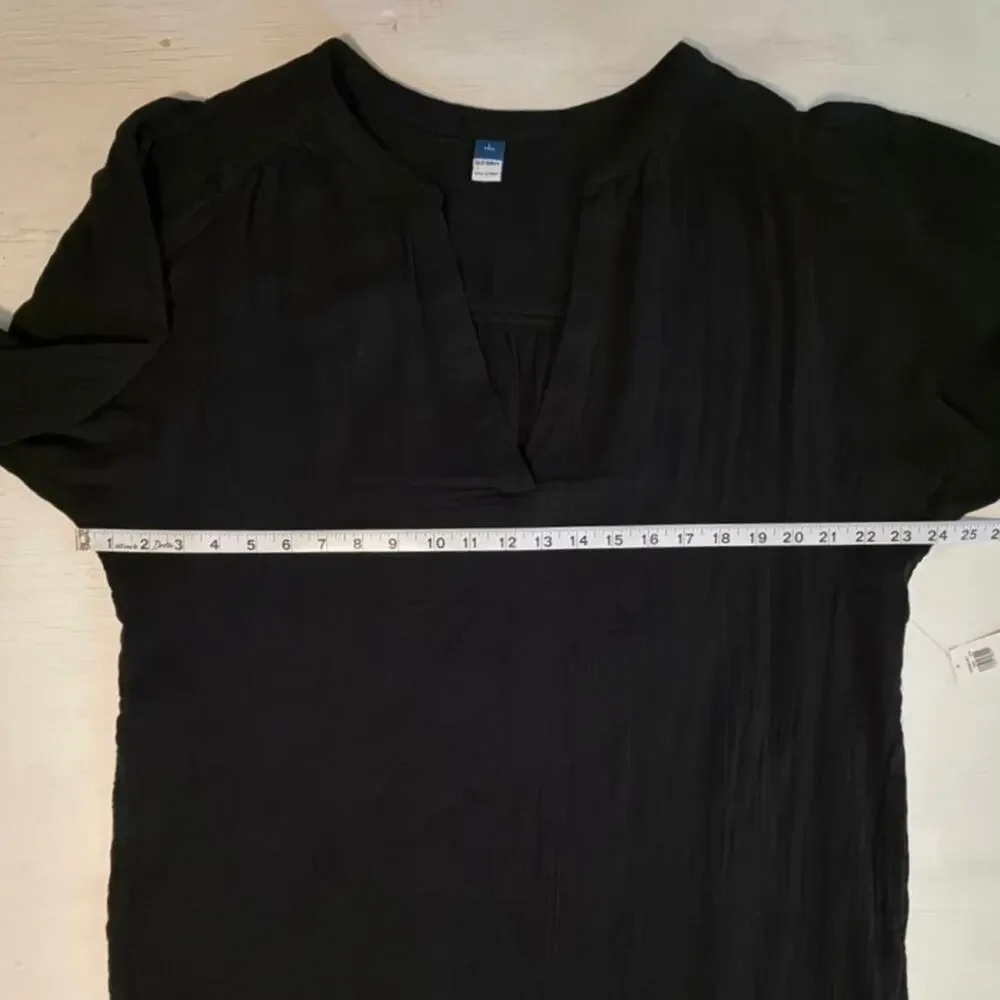 Old Navy Poet Swing Dress Womens Size L Tall Gauze Cotton Beach Lagenlook Boho